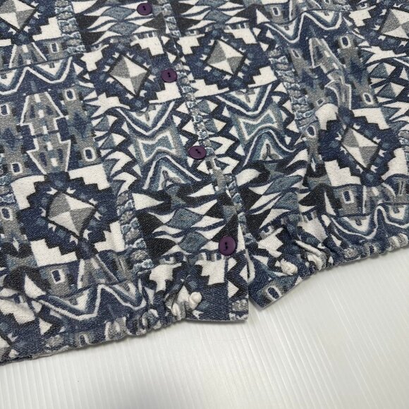 Vintage Paquette Pattern Button Up Hoodie XXL - Picture 3 of 4